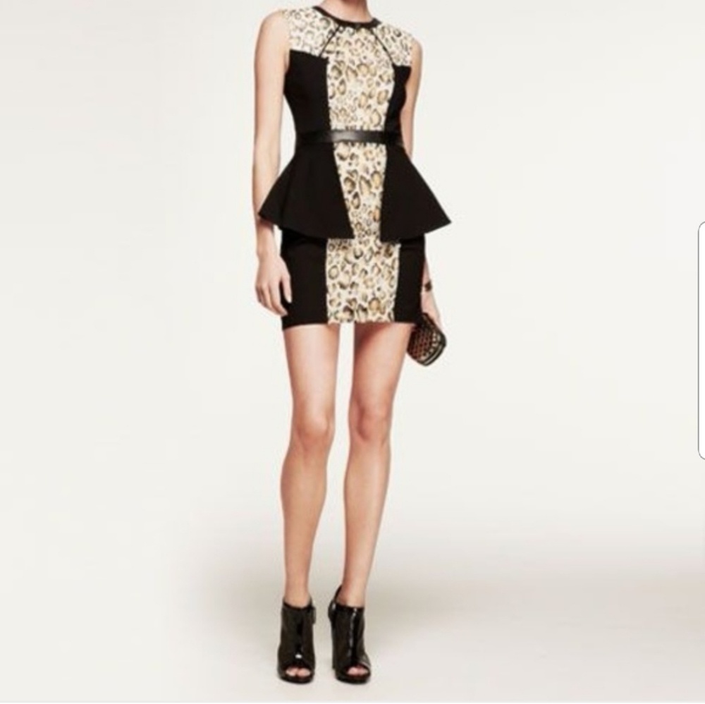 Fashion Star Express Leopard Peplum Mini Dress